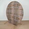 7.5 ft Brown Fitted Spandex Rustic Wood Design Round Backdrop Stand Cover Party